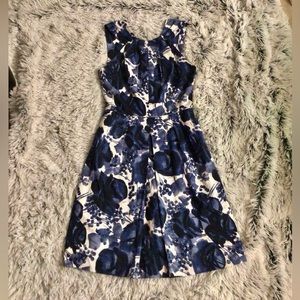 Milly blue floral spring dress
